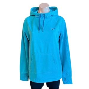 Nike Therma-Fit Aqua Blue Green Women's Hoodie Excellent Condition
